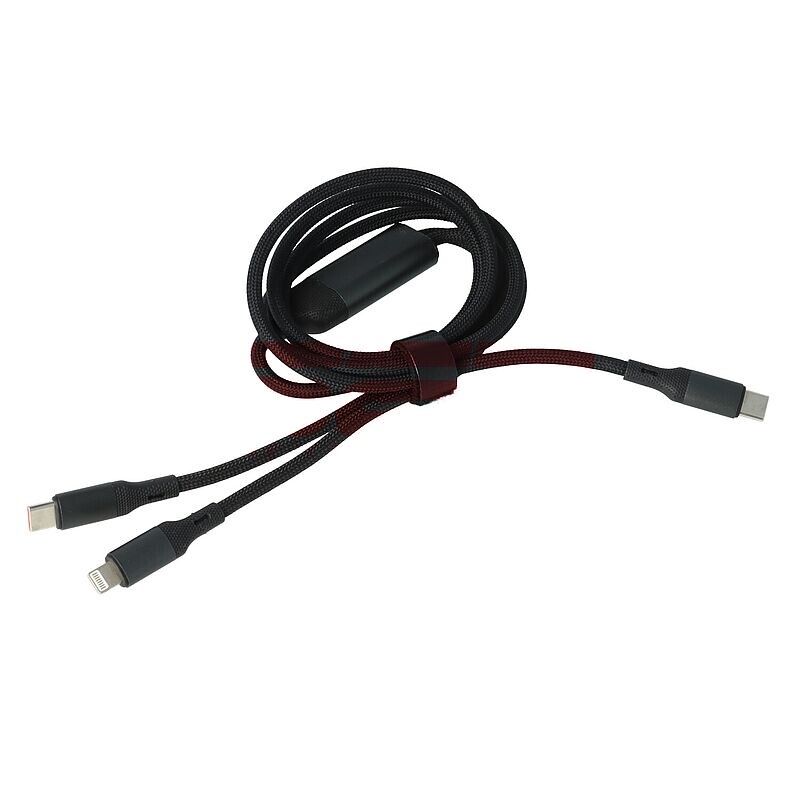 Cablu date 2 in 1 USB-C - Lightning + Type-C 127W