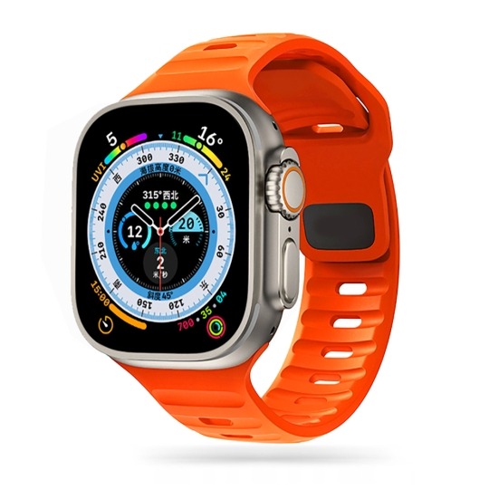 Curea din silicon Tech-Protect pentru Apple Watch 42/44/45/49mm, portocalie