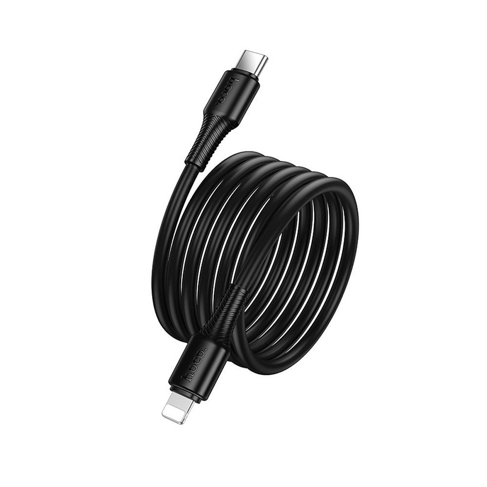 Cablu date hoco. USB-C la Lightning, PD, 27W, 1m, X120, negru