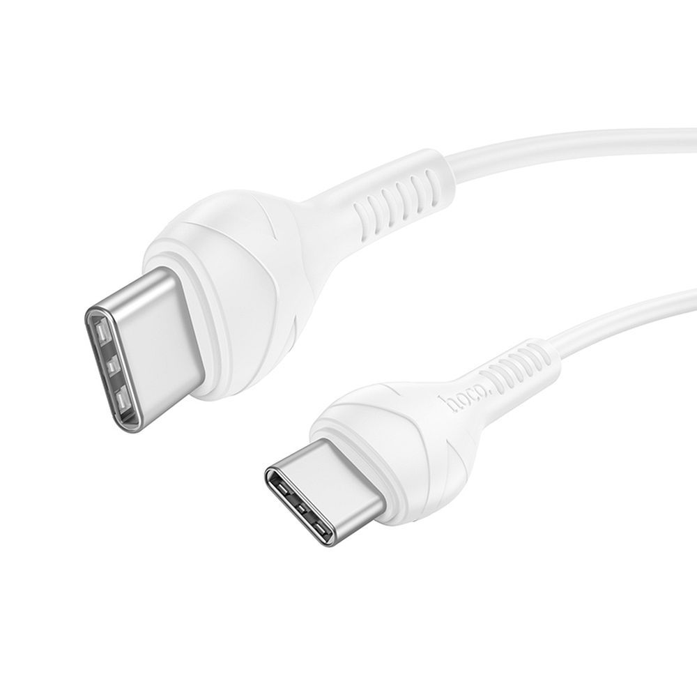 Cablu date și încărcare USB-C la USB-C, PD 60W, 1m, Hoco X37, alb