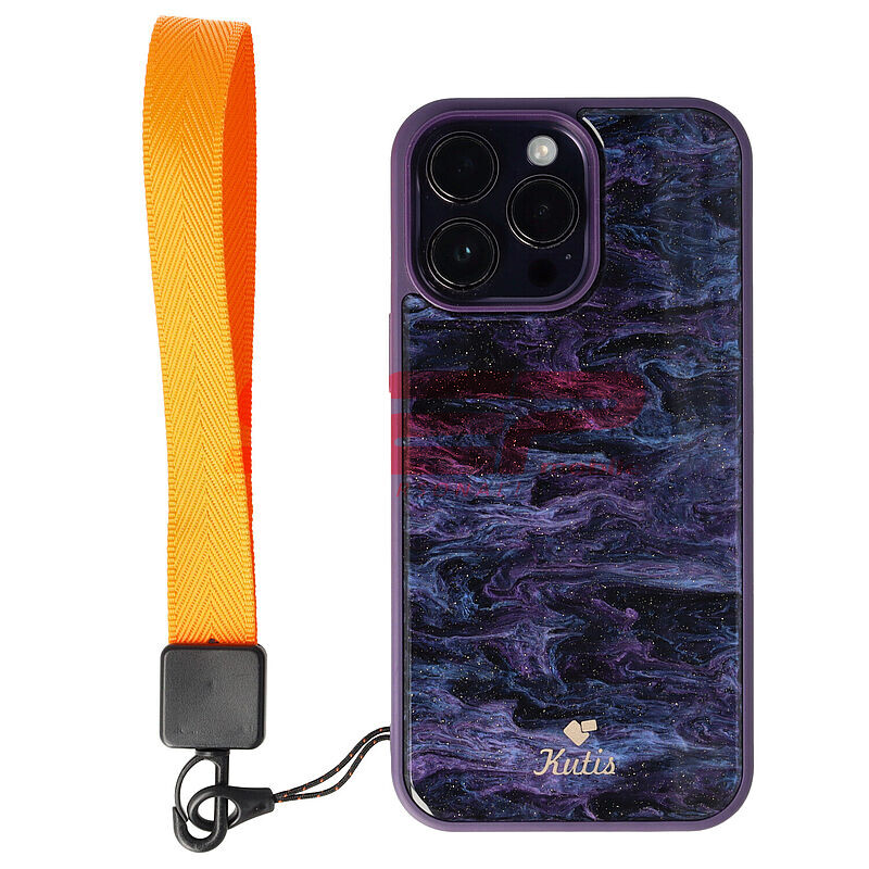 Accesoriu tip bratara textil pentru husa telefon mobil ORANGE