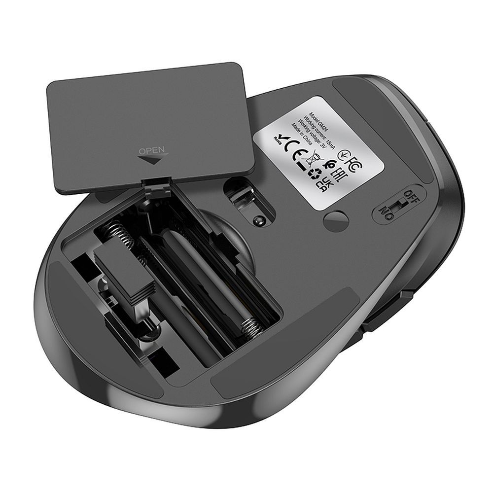 Mouse wireless hoco. 2.4G, 1600 DPI, GM24, negru