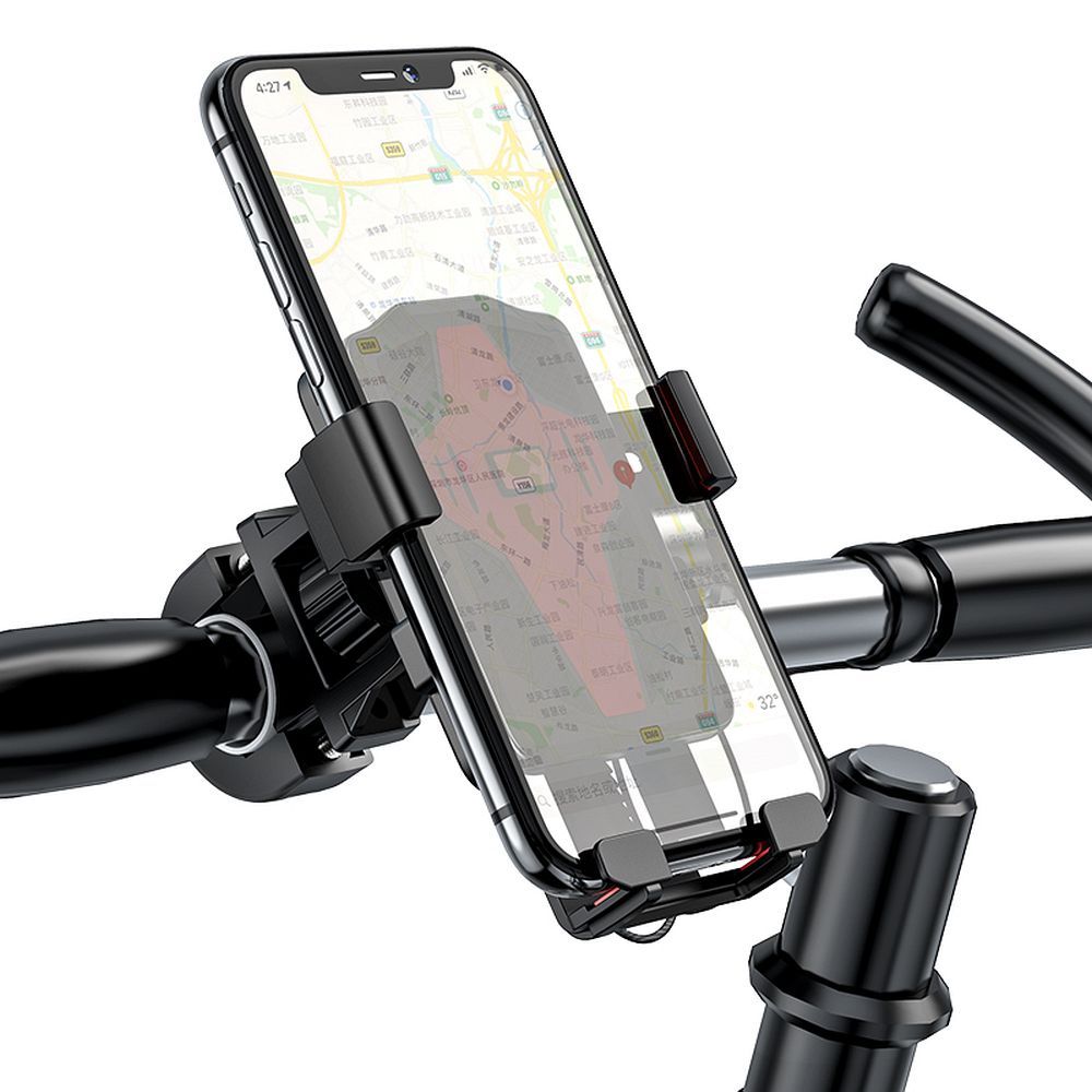 Suport telefon hoco. pentru ghidon, CA73, negru și roșu, pentru bicicletă / motocicletă