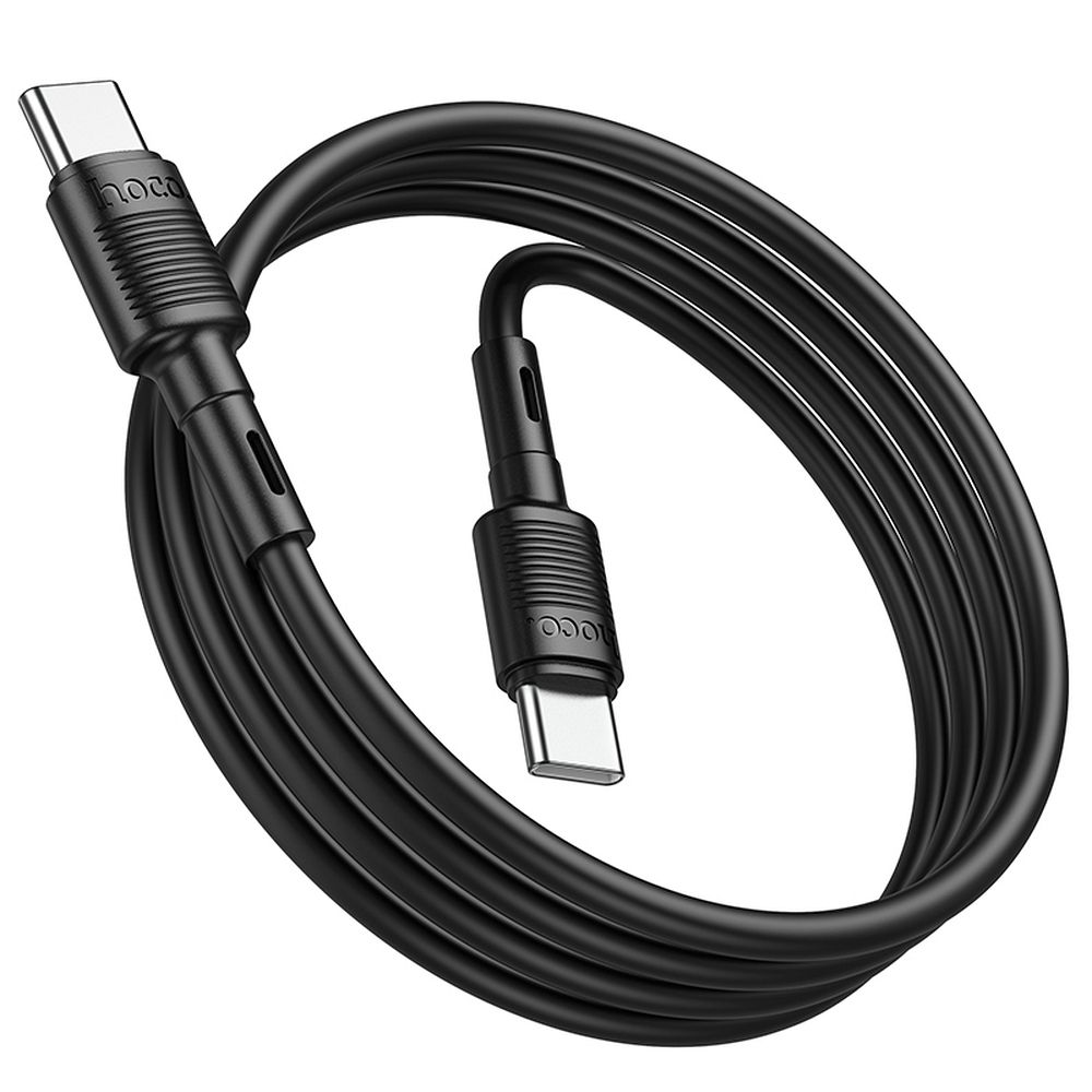 Cablu date și încărcare USB-C la USB-C, 60W, 1m, Hoco X83, negru
