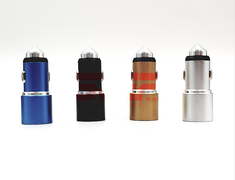 Incarcator auto aluminiu Dual USB 2.4A