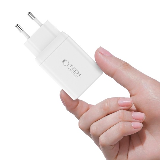 Incarcator retea Tech-Protect, 45w, alb