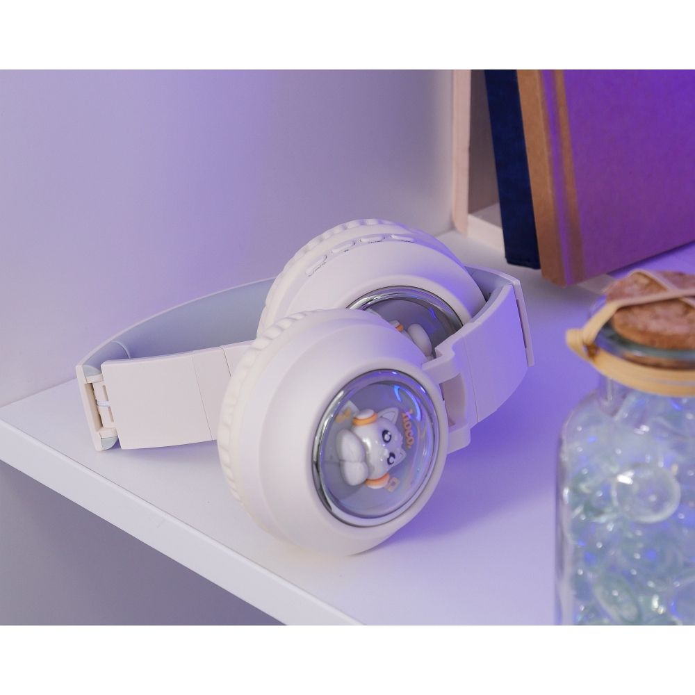 Căști pentru copii bluetooth wireless hoco. W50, albe