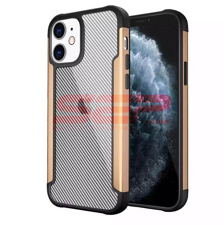 Toc TPU+PC Carbon Fiber Apple iPhone 12 Pro Max Gold