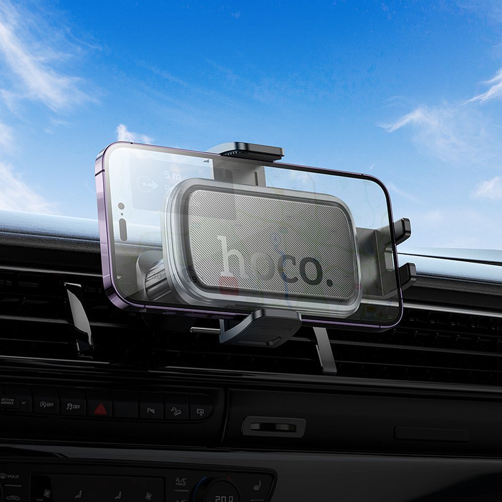 Suport auto, grilă, Hoco H78, negru și gri