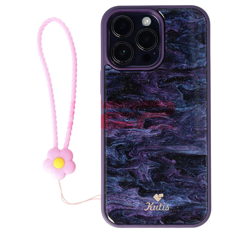 Accesoriu tip bratara din silicon Flower pentru husa telefon mobil PINK