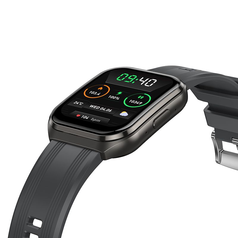 Smartwatch 1,83″, IP68, cu funcție de apel, Hoco Y44, negru