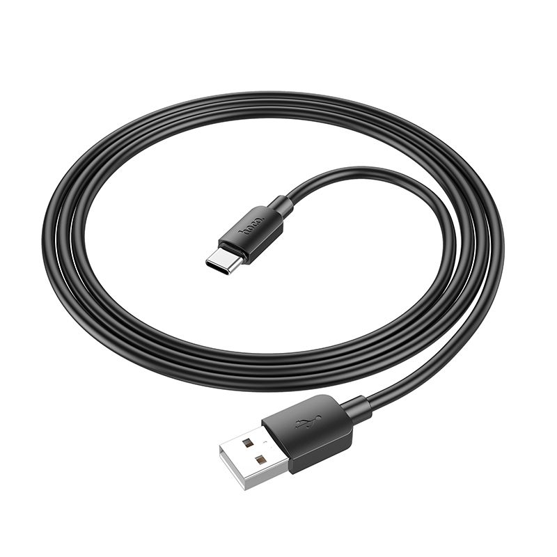 Cablu date și încărcare USB-A la USB-C, PD 2,4A, 27W, 1m, Hoco X96, negru