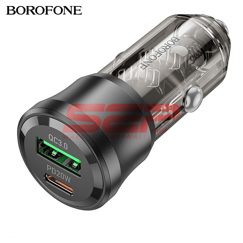 Incarcator auto Dual USB-A + USB-C 38W Borofone BZ25