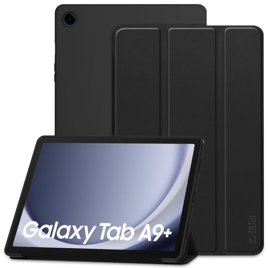 Husă flip cover Tech-Protect pentru Samsung Galaxy Tab A9 Plus, neagră