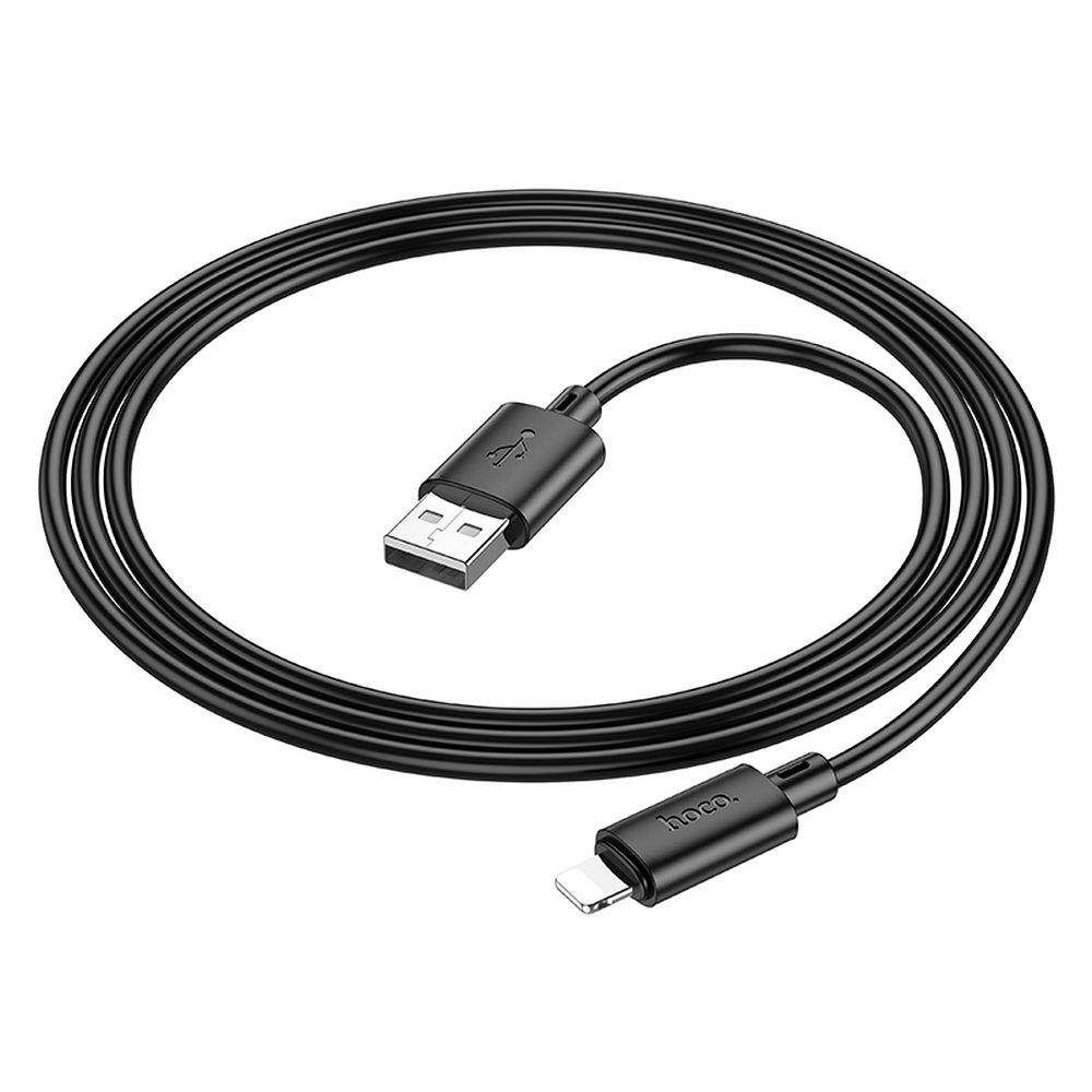 Cablu date și încărcare, 2.4A, USB-A la Lightning, 1m, Hoco X88, negru