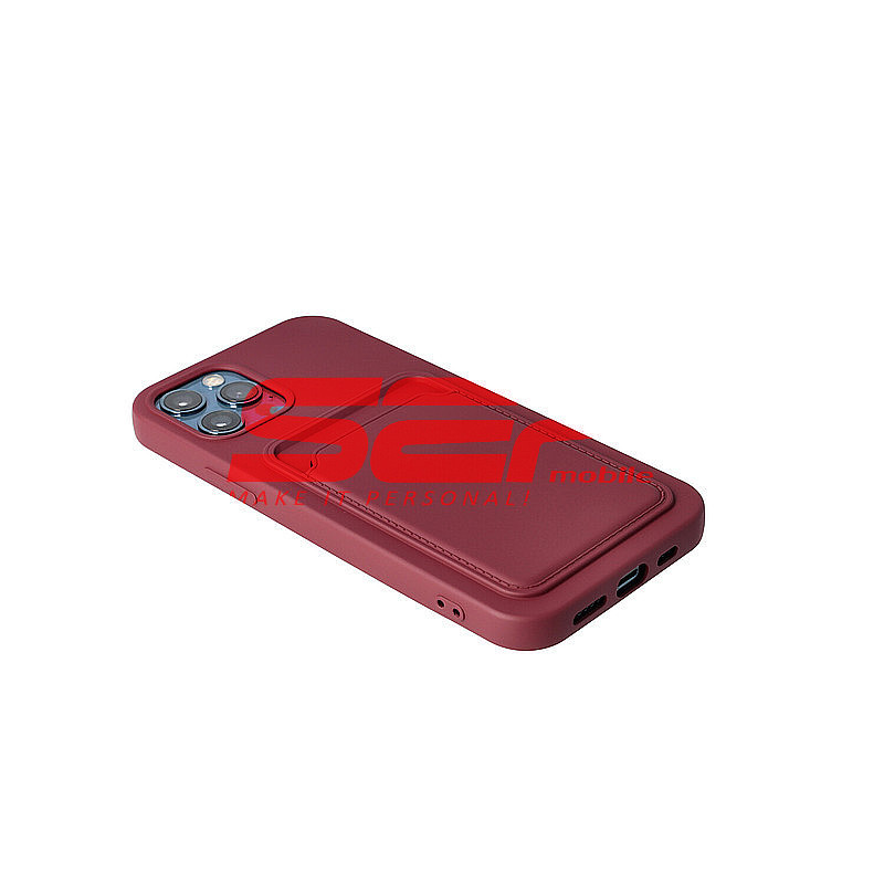 Toc TPU Card Holder Apple iPhone 12 Pro Burgundy