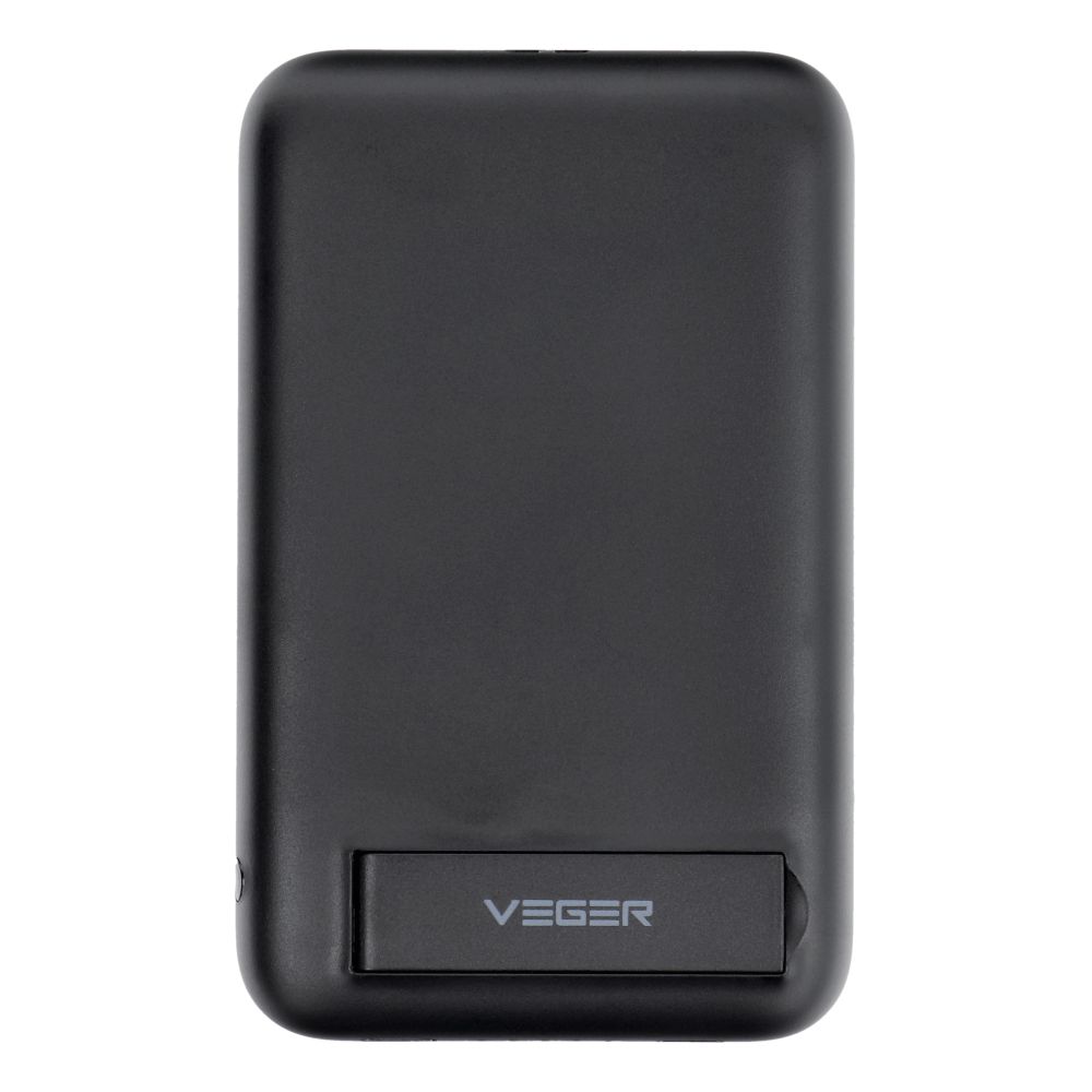Baterie externă / PowerBank VEGER 5000 mAh cu încărcare inductivă compatibilă cu MagSafe PD QC3.0 2A 20W MagOn Kick (V0553P / W0553P), negru