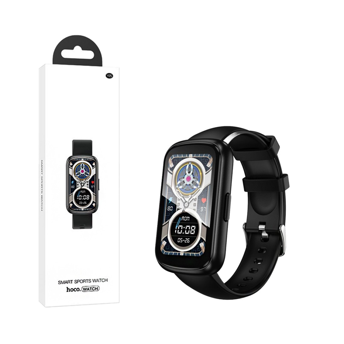 Smartwatch hoco. IP68 Y25, negru