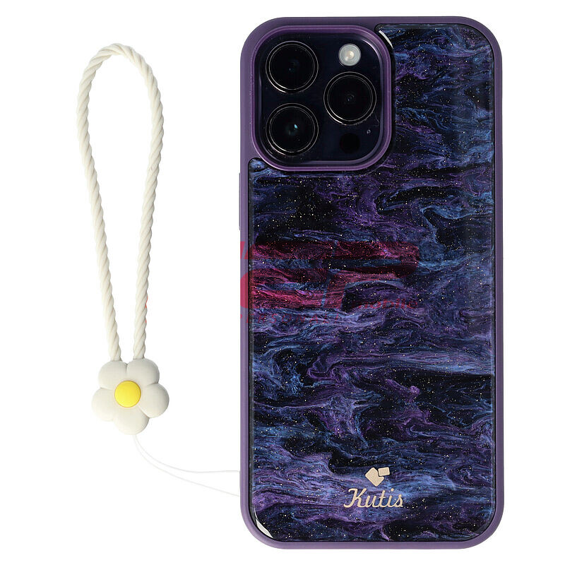 Accesoriu tip bratara din silicon Flower pentru husa telefon mobil IVORY