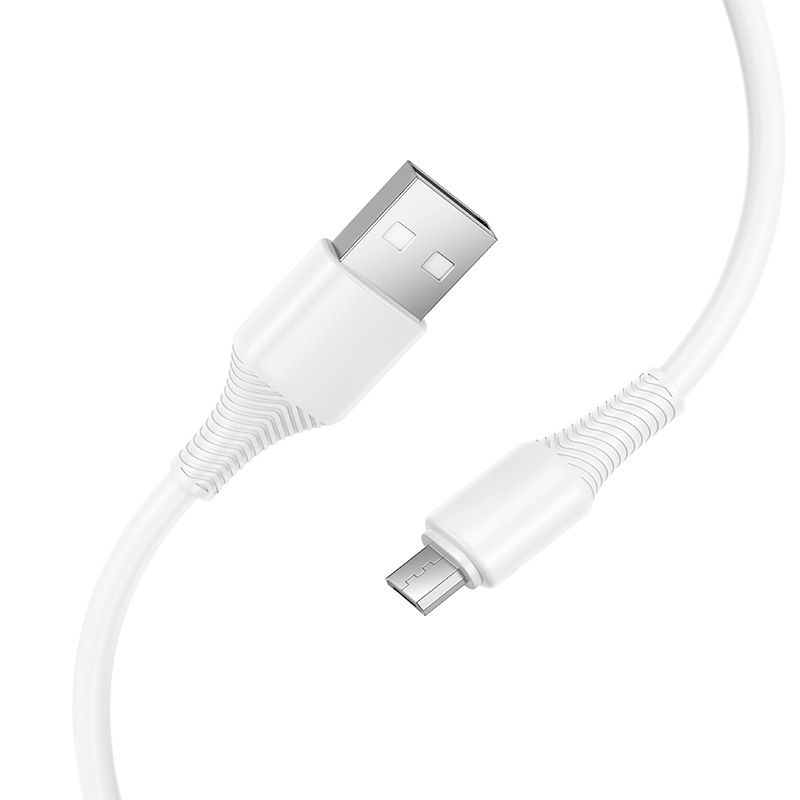 Cablu date și încărcare USB-A la MicroUSB, 2,4A, 1m, Hoco X120, alb
