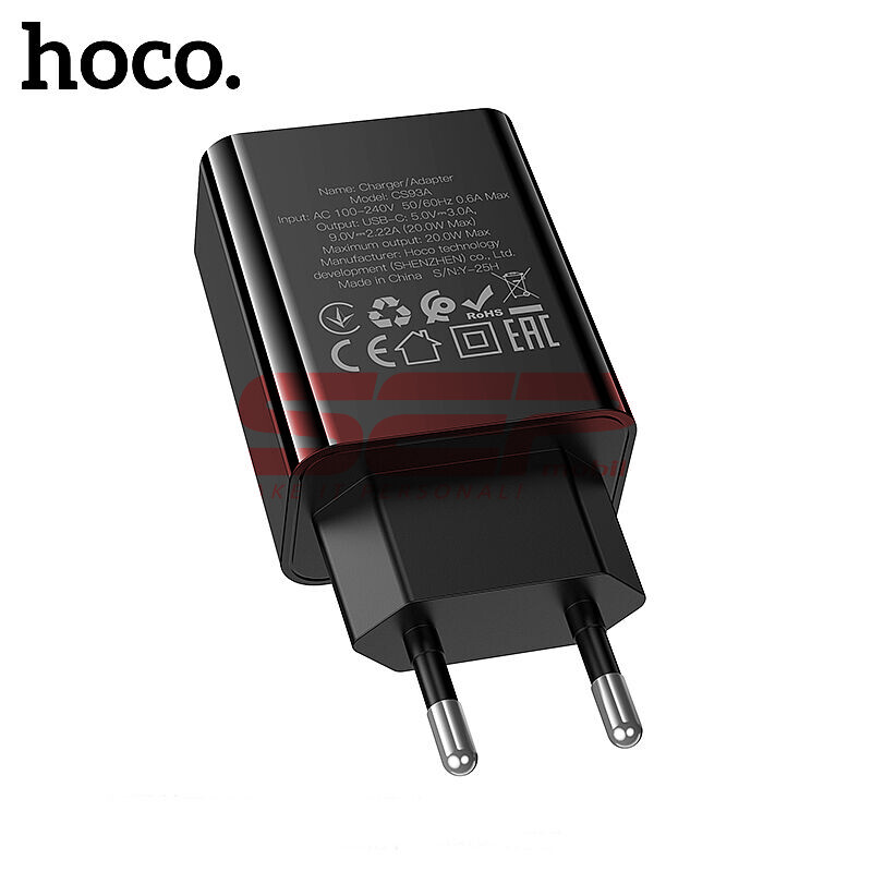 Incarcator retea Fast Charge USB-C 20W Hoco. CS93A