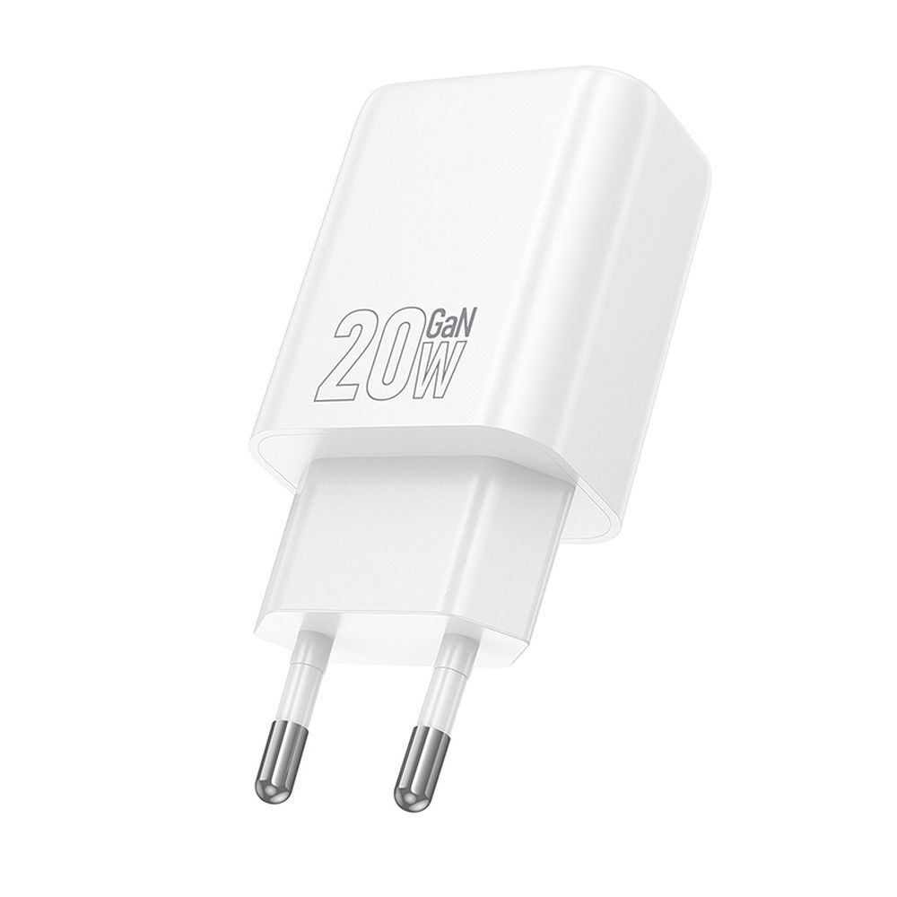 Încărcător telefon USB-C, PD QC, 20W, Hoco N60, alb