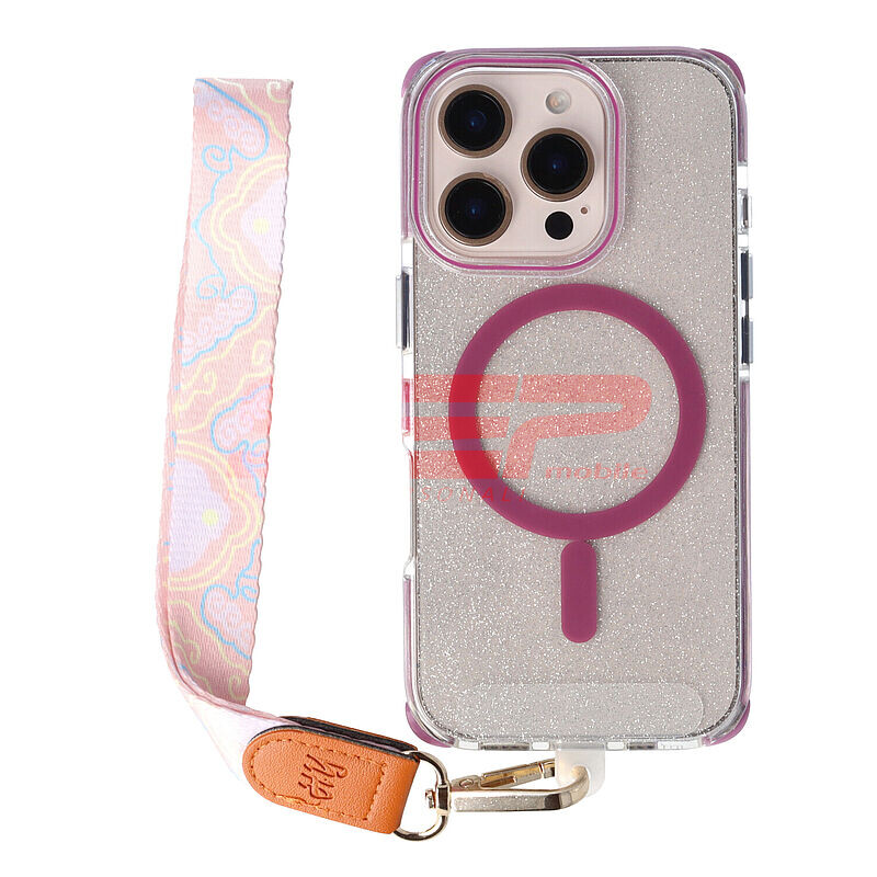Accesoriu tip bratara textil cu carabina Pastel Clouds