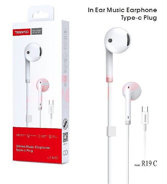Handsfree audio stereo cu conector Type-C Tranyoo T-R19