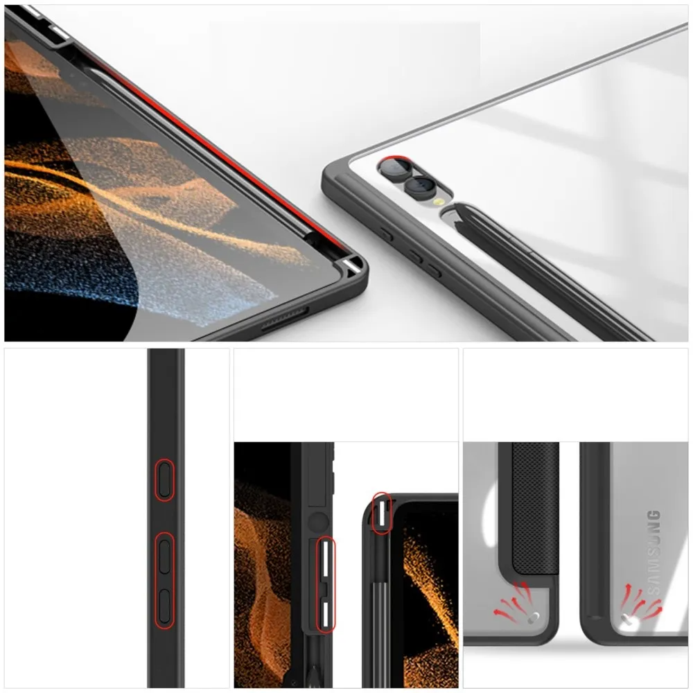 Husă flip cover Dux Ducis pentru Samsung Galaxy Tab S9 Ultra, neagră
