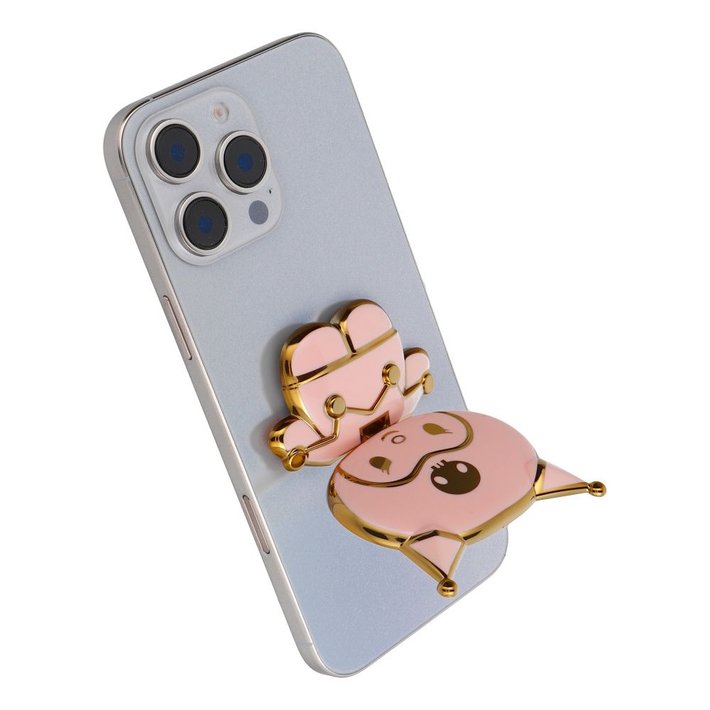 Suport telefon cu autoadeziv DOLL, roz