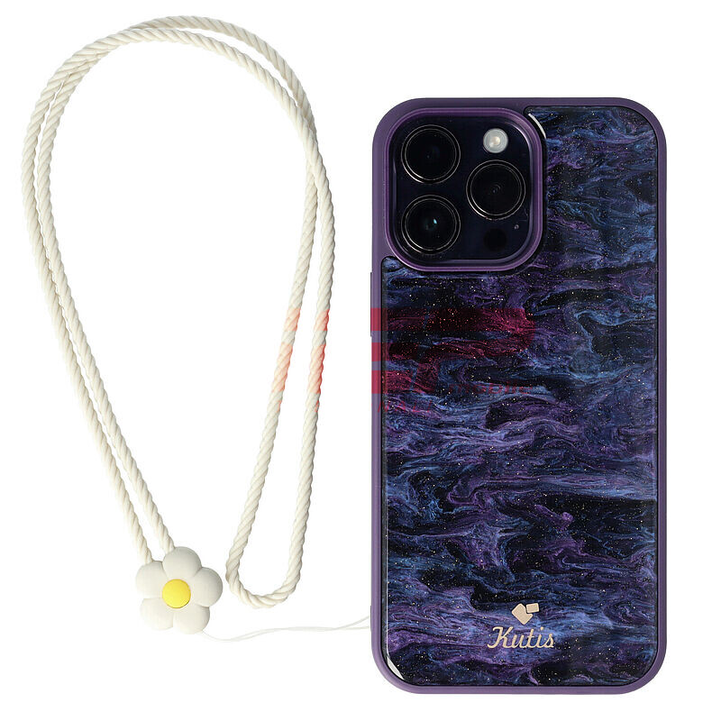 Snur telefon mobil din silicon Flower IVORY