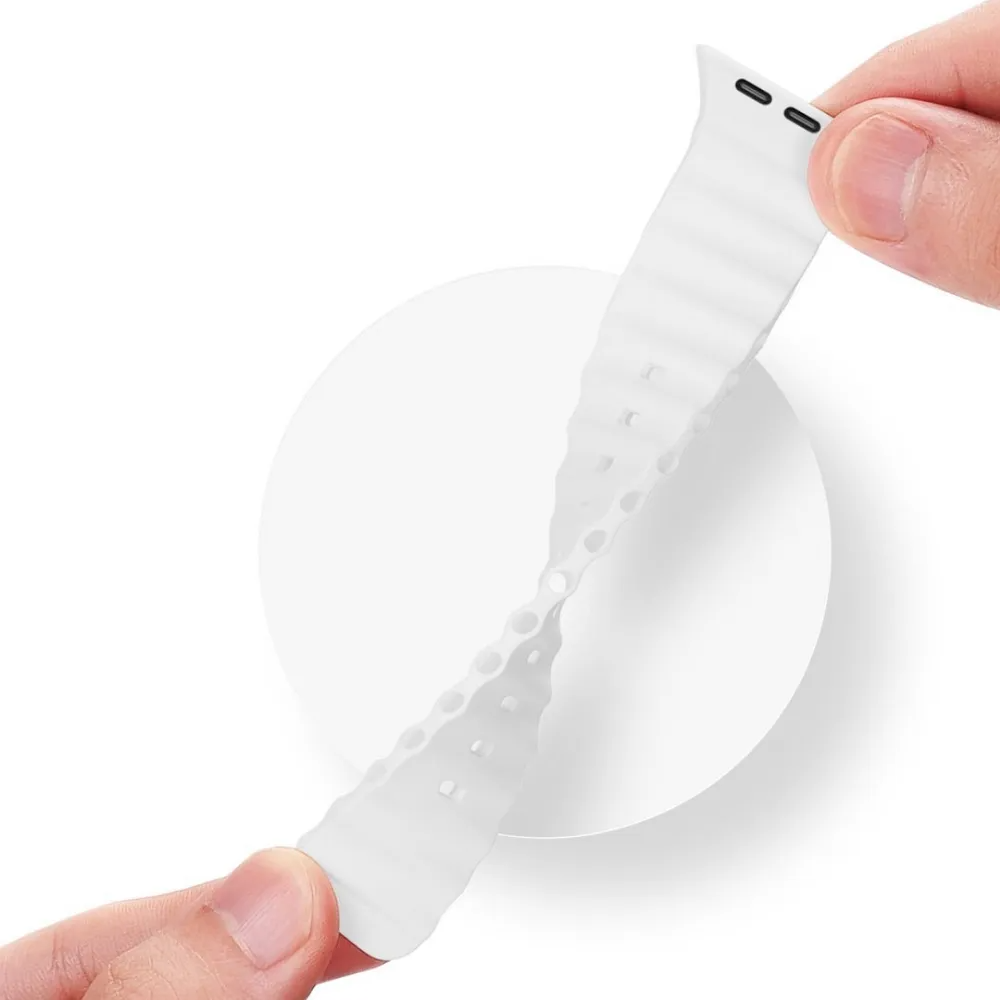 Curea Dux Ducis pentru Apple Watch 42 / 44 / 45 mm, albă