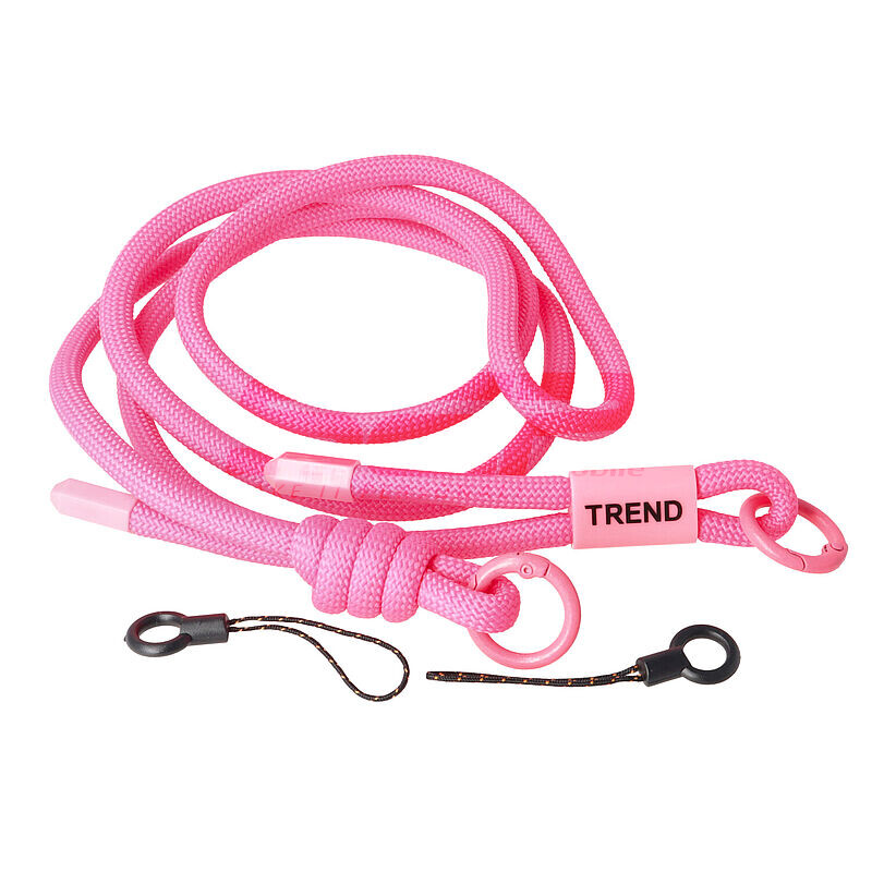 Snur textil dublu telefon mobil FUCHSIA