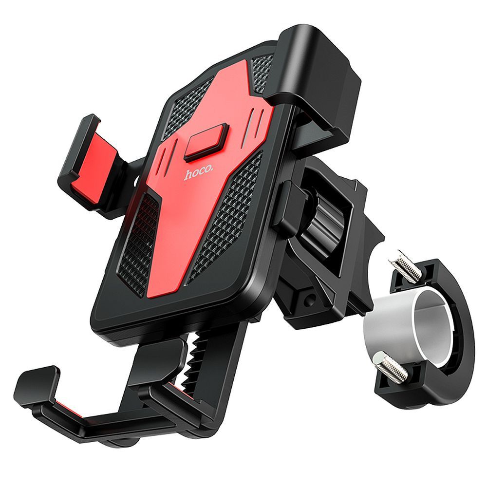 Suport telefon hoco. pentru ghidon, CA73, negru și roșu, pentru bicicletă / motocicletă