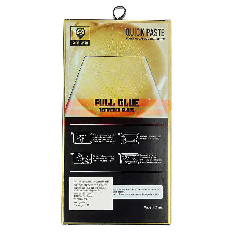 Geam protectie display sticla 5D FULL COVER Apple iPhone 16 Pro BLACK