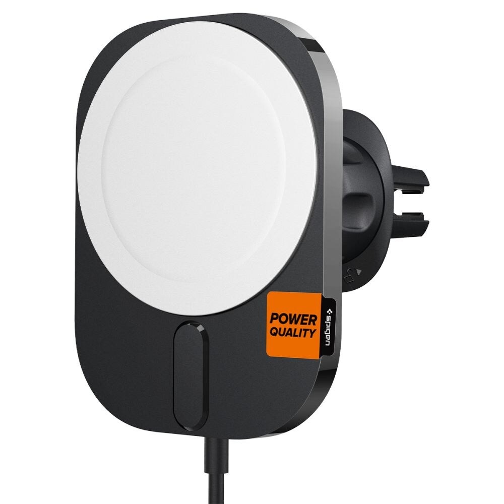 Suport auto Spigen OneTap Pro 3 Magnetic ITM12W, compatibil MagSafe, Încărcare Wireless 15W, Air Vent Mount, negru