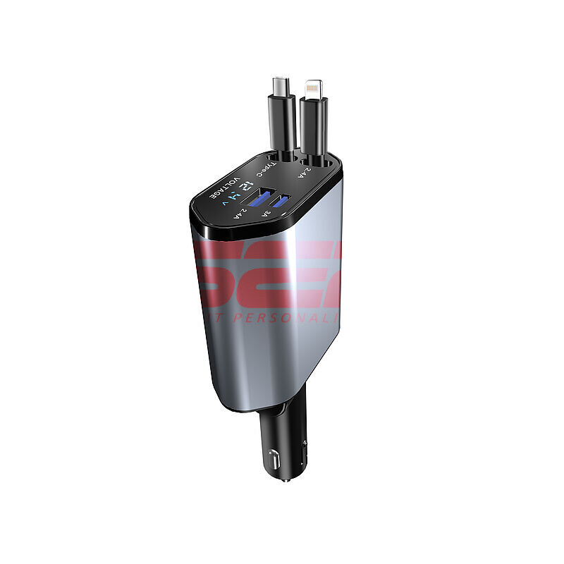 Incarcator auto Smart 4 in 1 USB-A + USB-C 66W