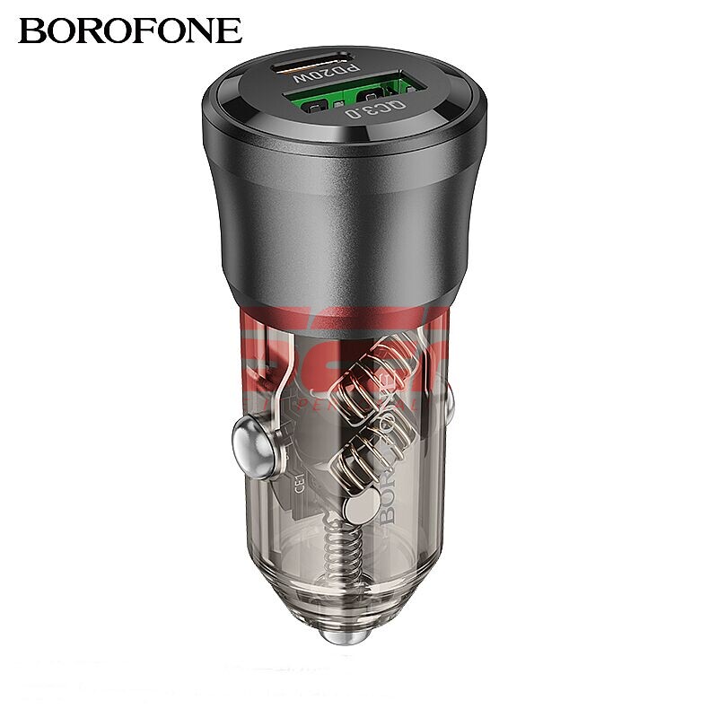 Incarcator auto Dual USB-A + USB-C 38W Borofone BZ25