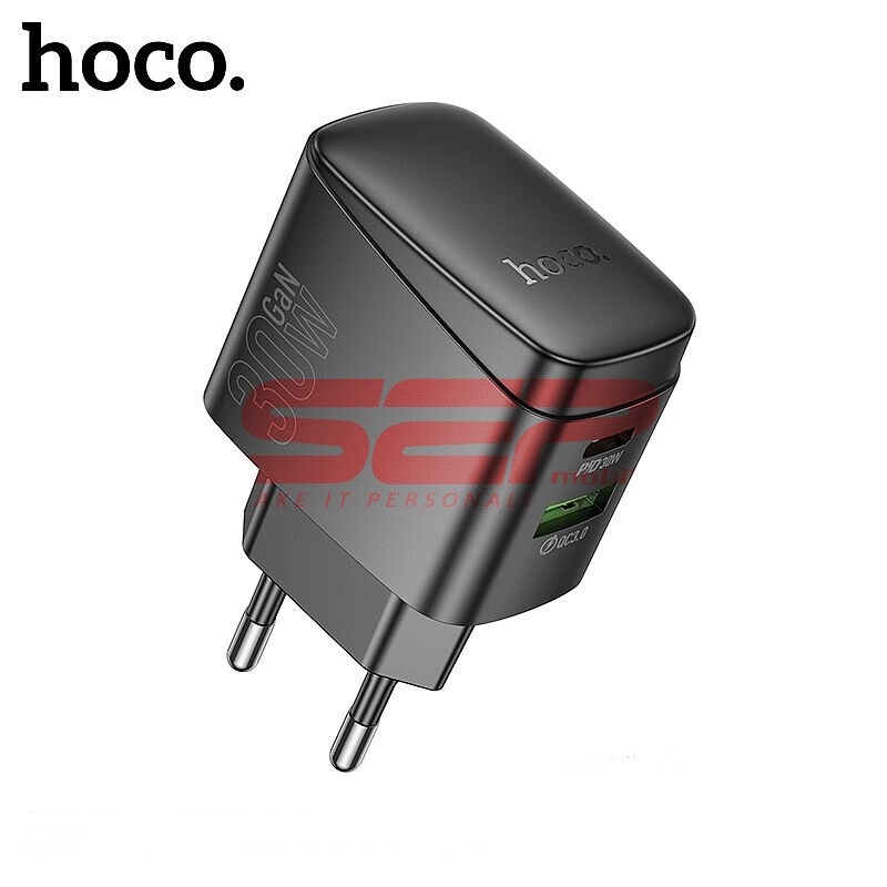 Incarcator retea Super Fast Charging USB-A + USB-C 30W Hoco. CS61A