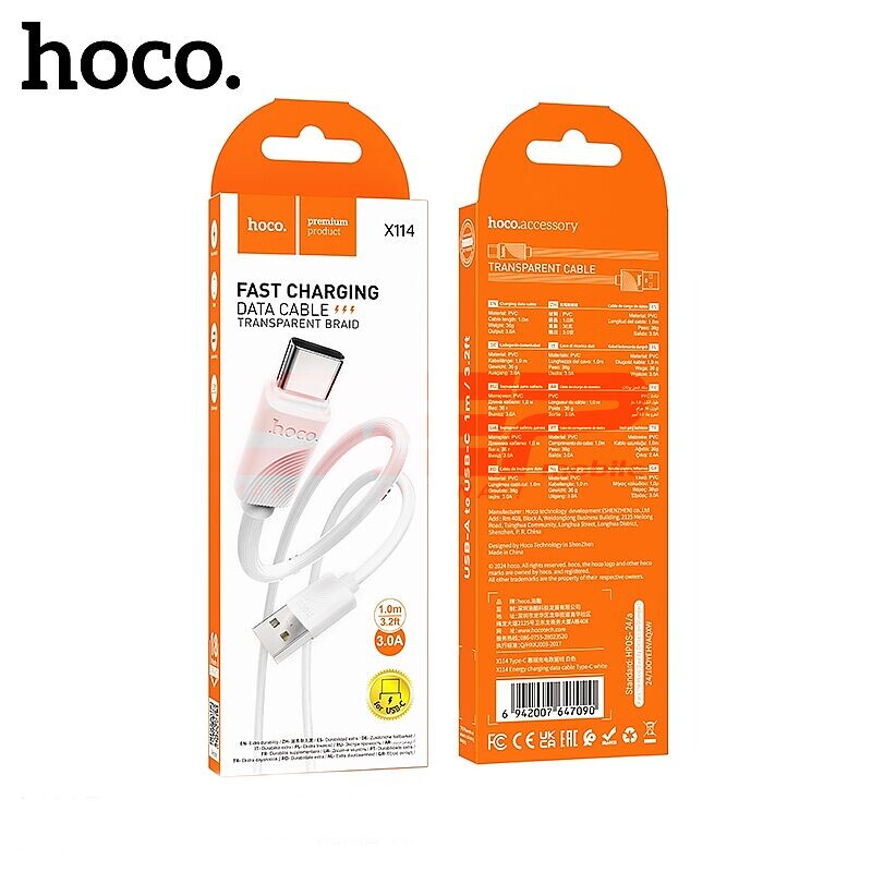Cablu date fast charge USB - Type-C 3A Hoco X114