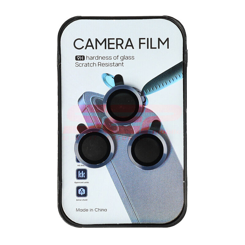 Protectie sticla Metal camera foto Apple iPhone 15 Pro Max Blue
