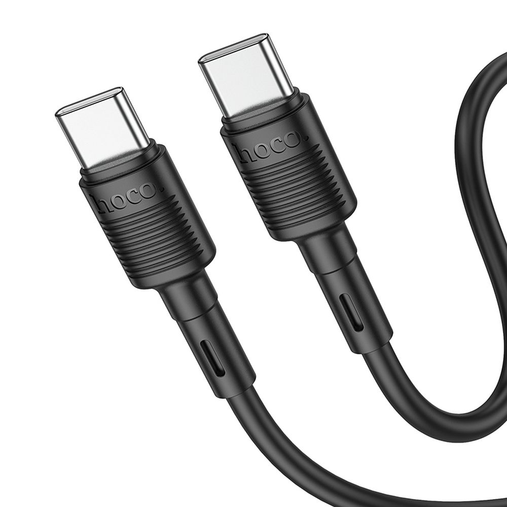 Cablu date și încărcare USB-C la USB-C, 60W, 1m, Hoco X83, negru