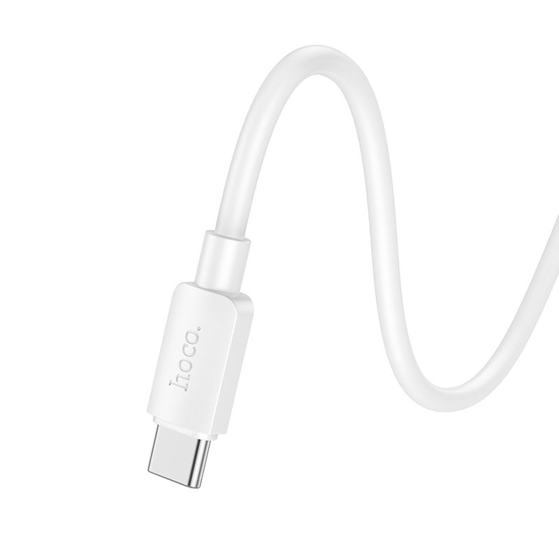 Cablu date și încărcare USB-A la USB-C, PD 2,4A, 27W, 1m, Hoco X96, alb