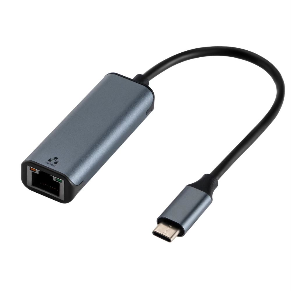 Adaptor ART din aluminiu, USB-C la RJ45, 10/100/1000 Mbps, compatibil cu IEEE802.3 si IEEE802, 15 cm