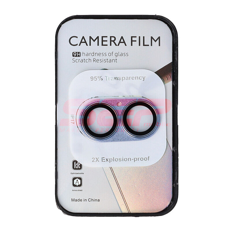 Protectie sticla Metal Full Cover camera foto Apple iPhone 17 Mist Blue