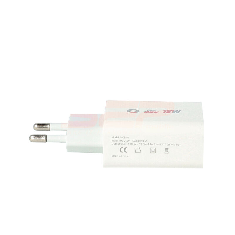 Adaptor priza Type-C Fast Charge 18W MCS-18 WHITE