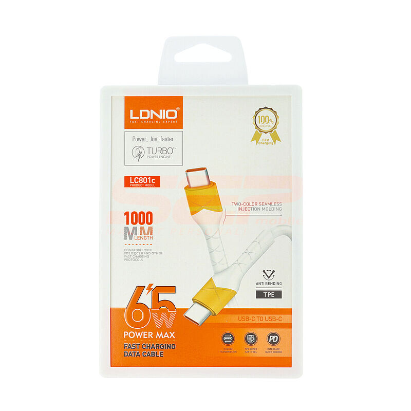 Cablu date Type-C - Type-C LDNIO Fast Charge PD+QC LC801c