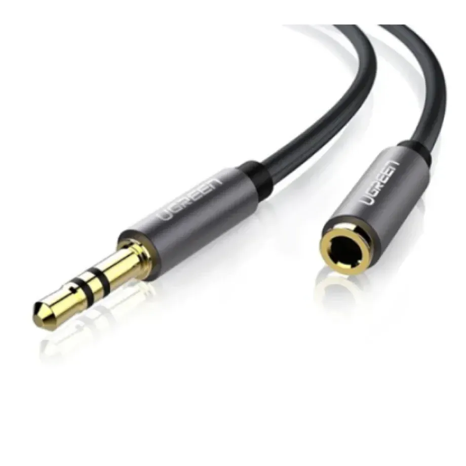 Cablu audio Ugreen AV118 stereo 3.5 mm jack (T) la 3.5 mm jack (M) 1m, negru