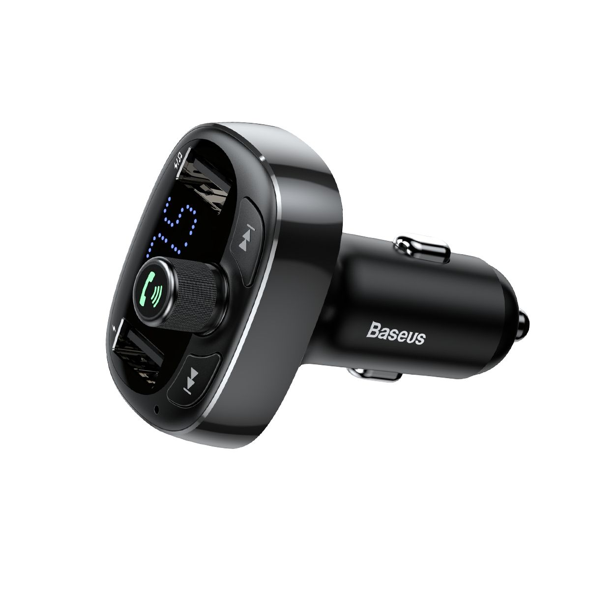 Încărcator cu Modulator pentru mașină Baseus, 2xUSB-A, TF Card, MP3