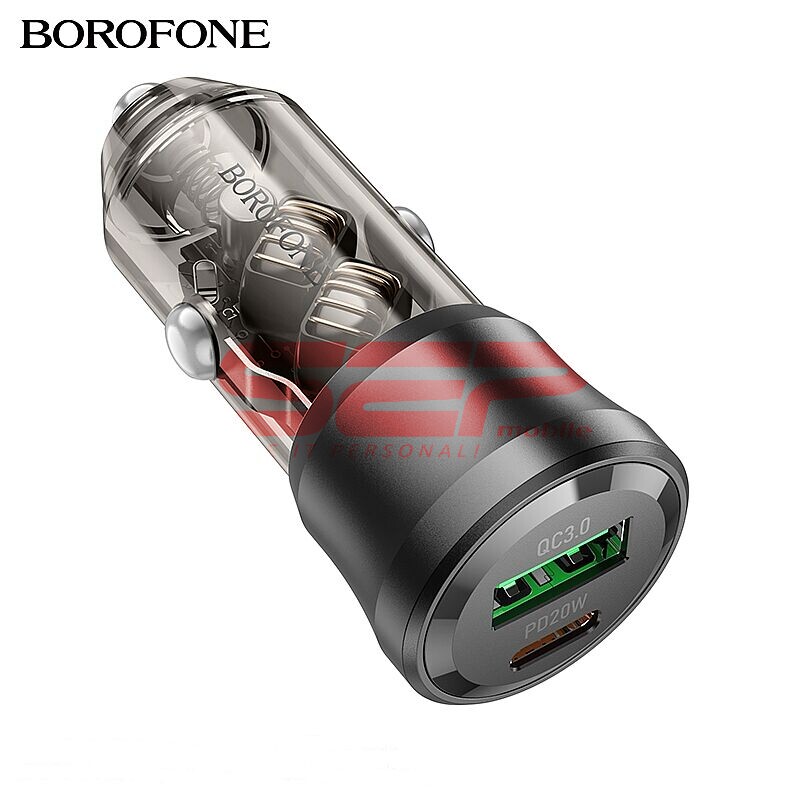 Incarcator auto Dual USB-A + USB-C 38W Borofone BZ25